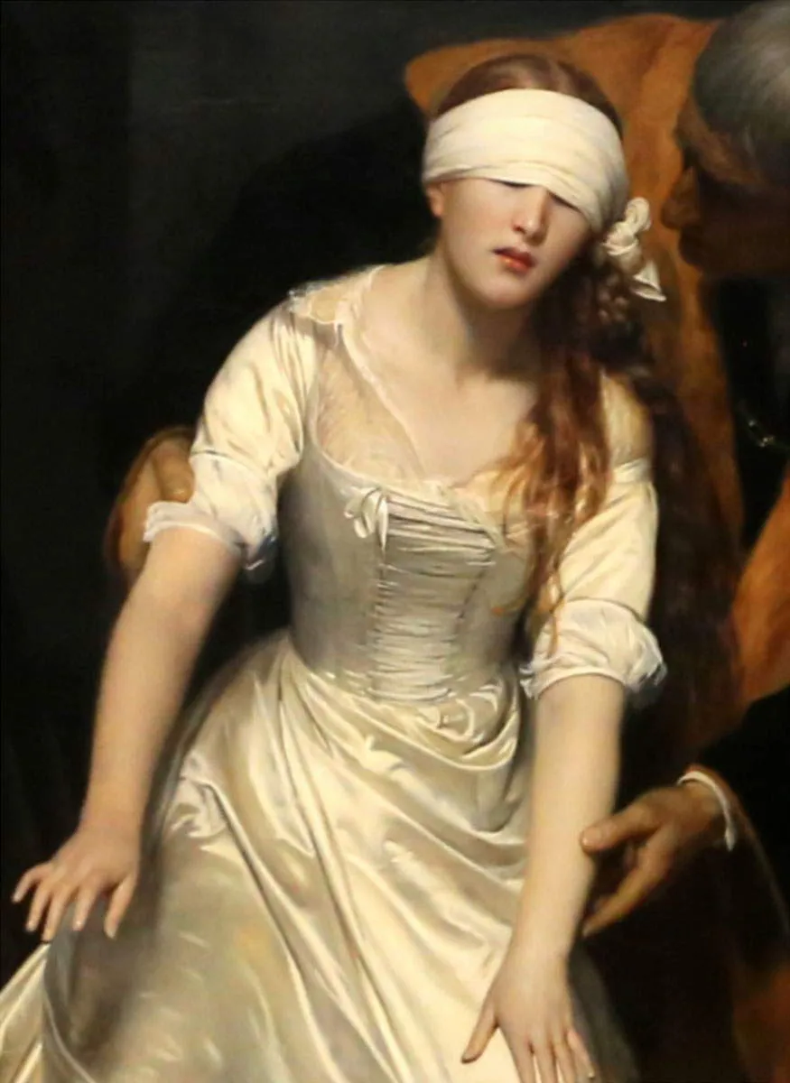 detail execution of lady jane grey paul delaroche 1833