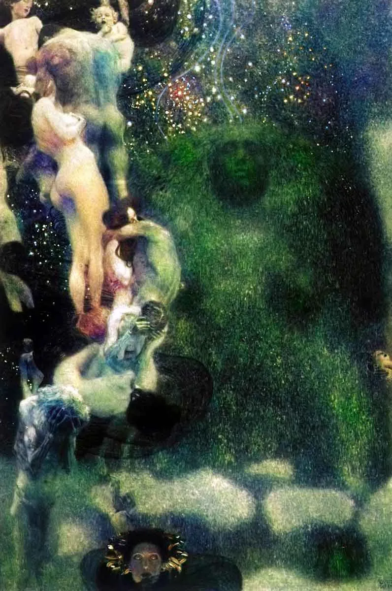 famous artworks klimt philosophy colorized