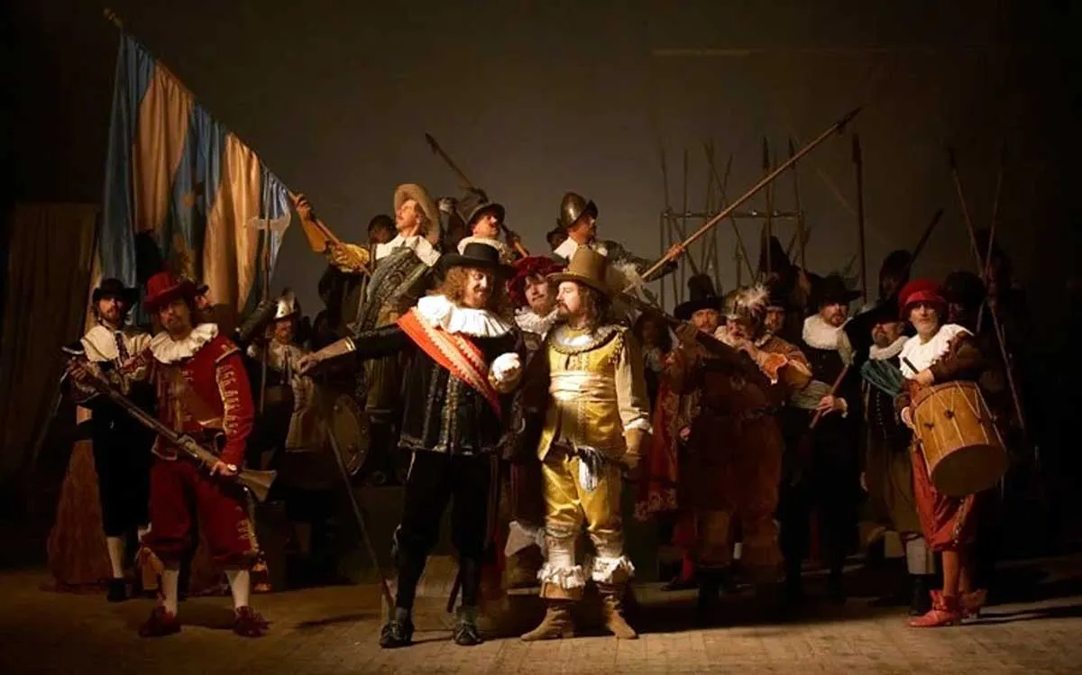 夜巡：伦勃朗画作背后的奇异符号与故事