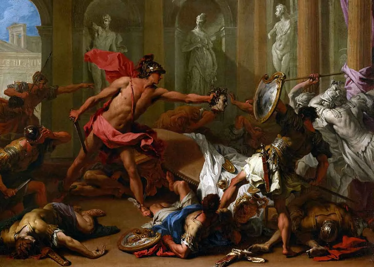 希腊英雄珀尔修斯斩杀美杜莎