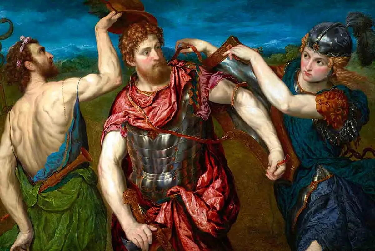 希腊英雄珀尔修斯斩杀美杜莎