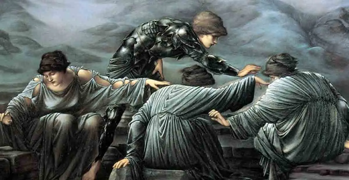 希腊英雄珀尔修斯斩杀美杜莎