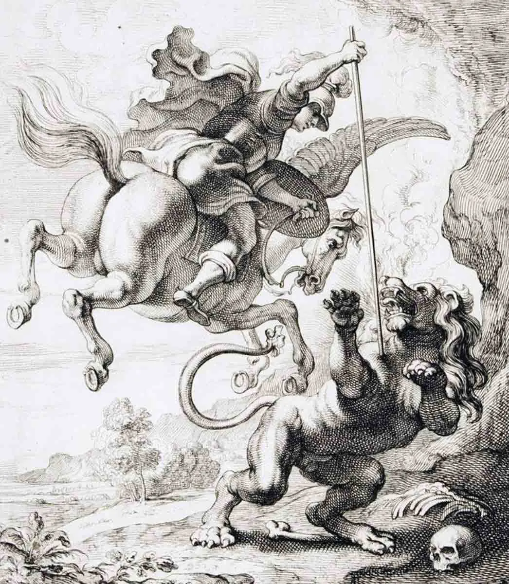 希腊神话三头火龙喀迈拉