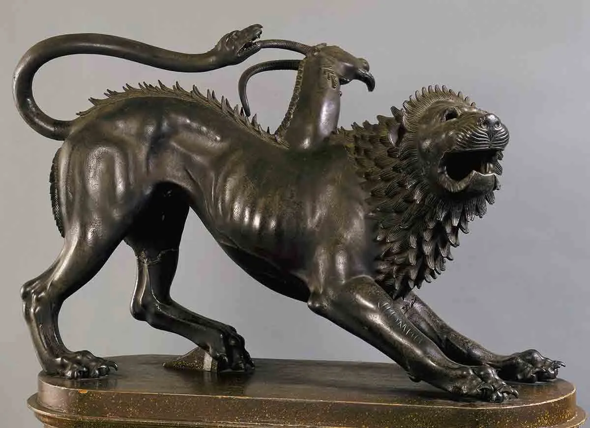 希腊神话三头火龙喀迈拉