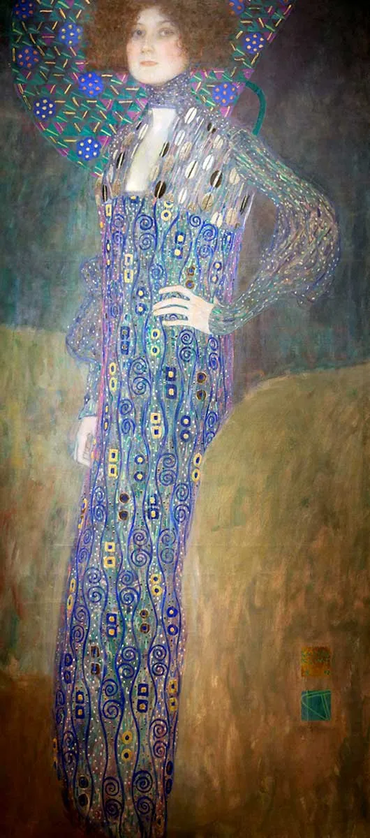 克里姆特迷人女性肖像五幅