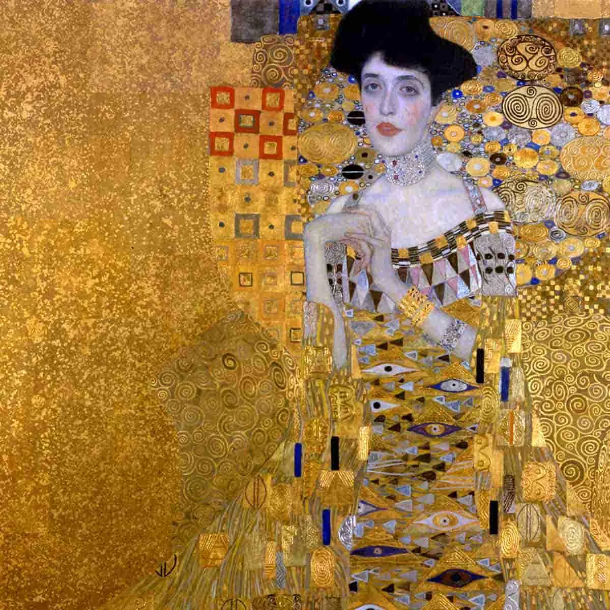 克里姆特迷人女性肖像五幅