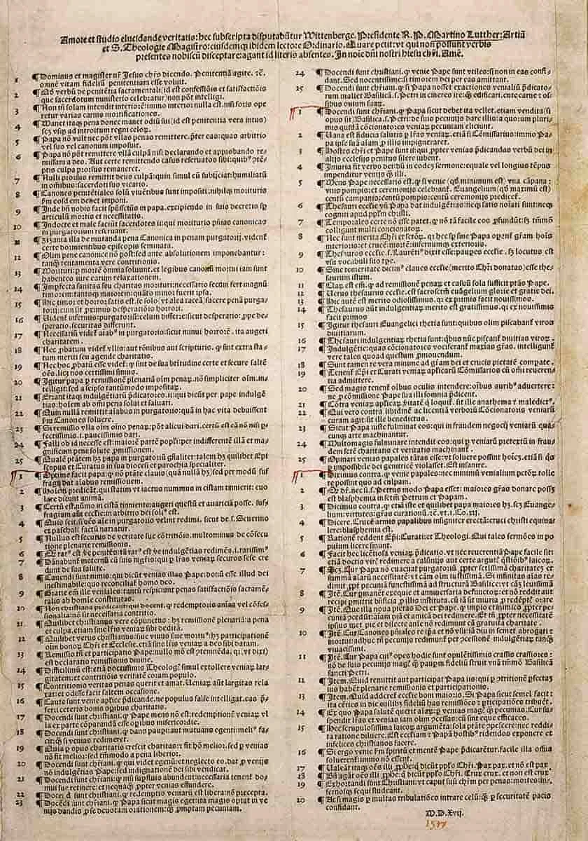 十六世纪宗教改革的导火索