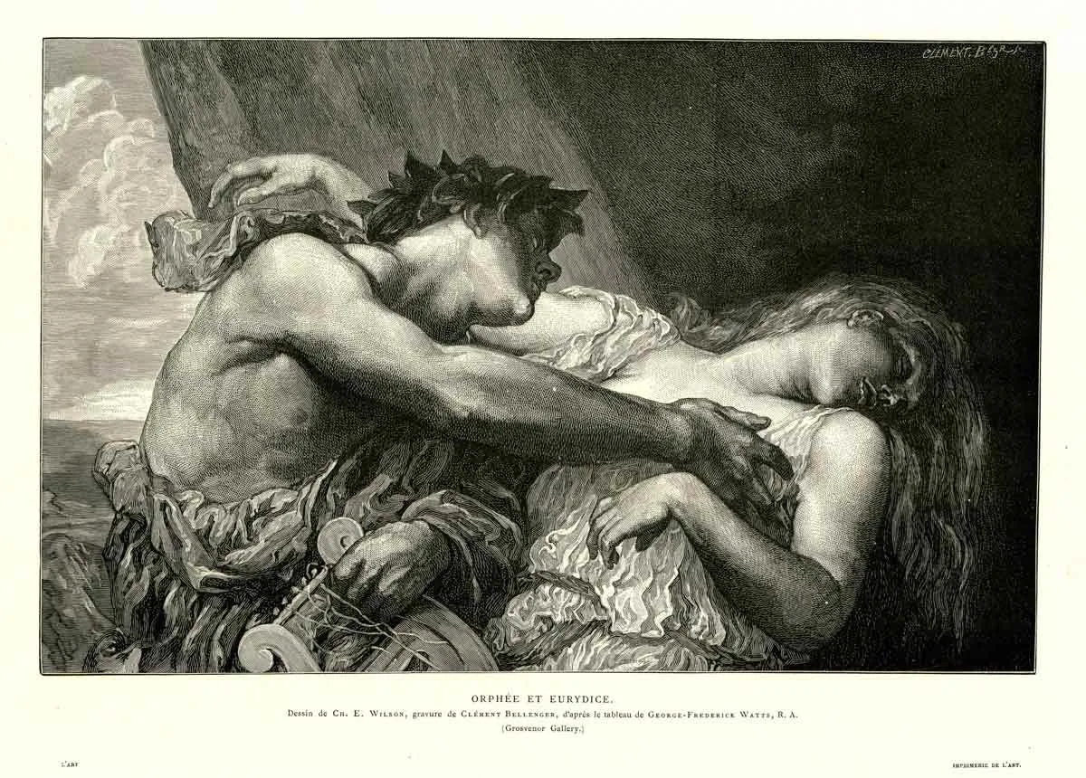 图片7：俄耳甫斯与欧律狄刻报纸版画