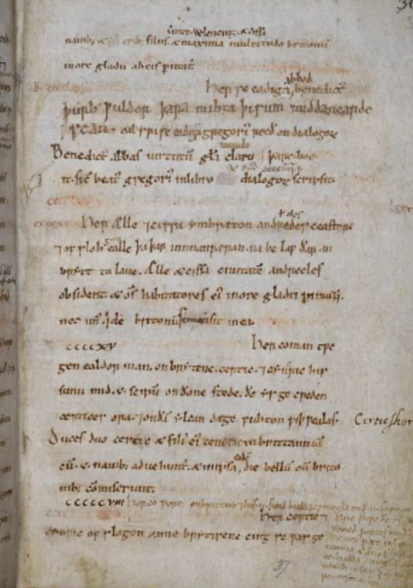 图片6：《盎格鲁-撒克逊编年史》手稿，第37页，约17世纪