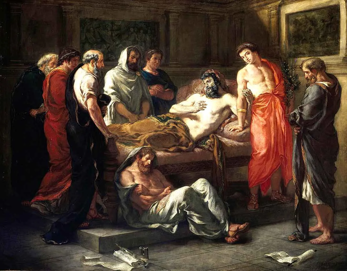 图片5：欧仁·德拉克洛瓦《马可·奥勒留的遗言》