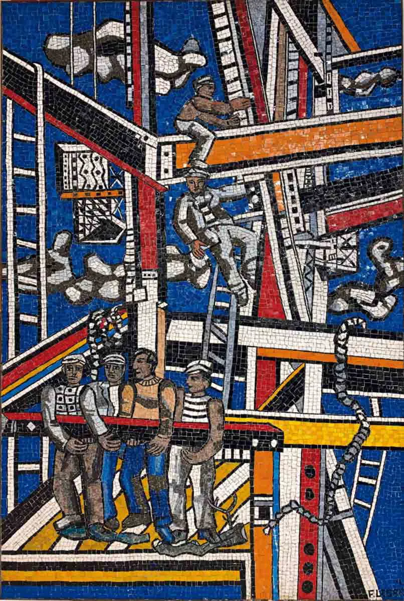 图片5：费尔南·莱热的建筑工人马赛克