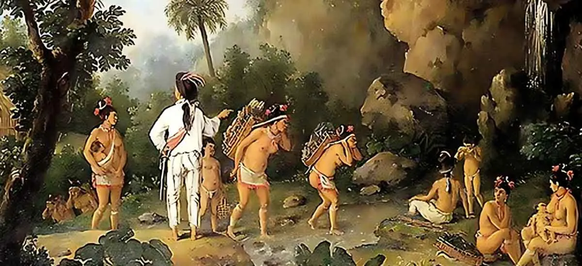 图片 4: 阿戈斯蒂诺·布鲁尼亚斯创作的《原住民过河(奴隶猎人)》