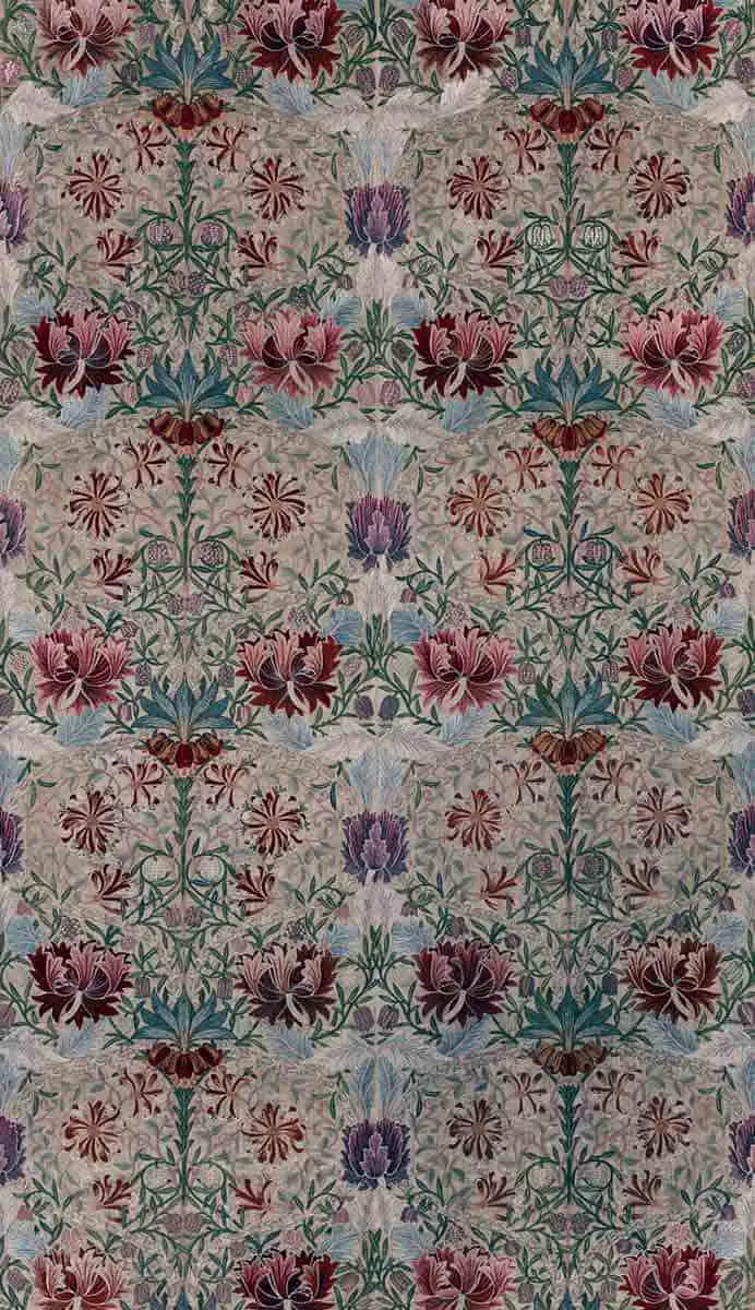 图片4:莫里斯忍冬花刺绣