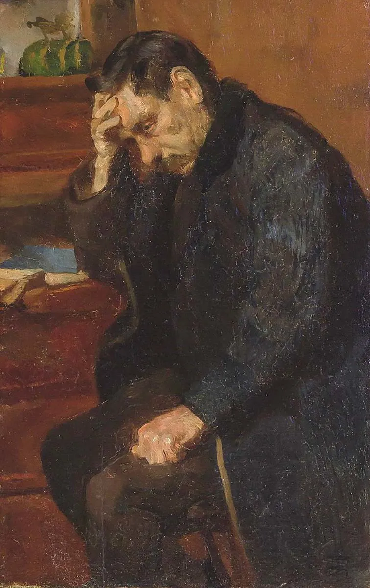 图11：沉思，特莱马科·西尼奥里尼作品