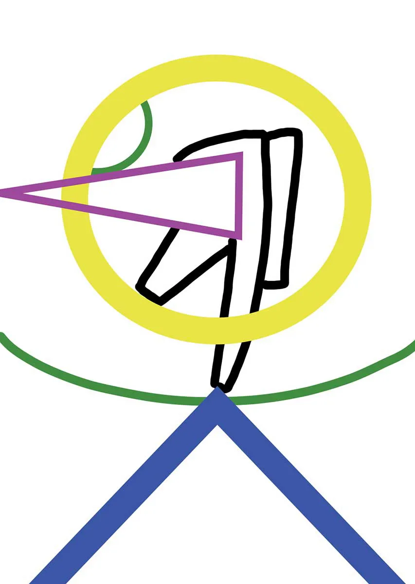 图10:Jina Wallwork绘制的《太古之日》构图分析图