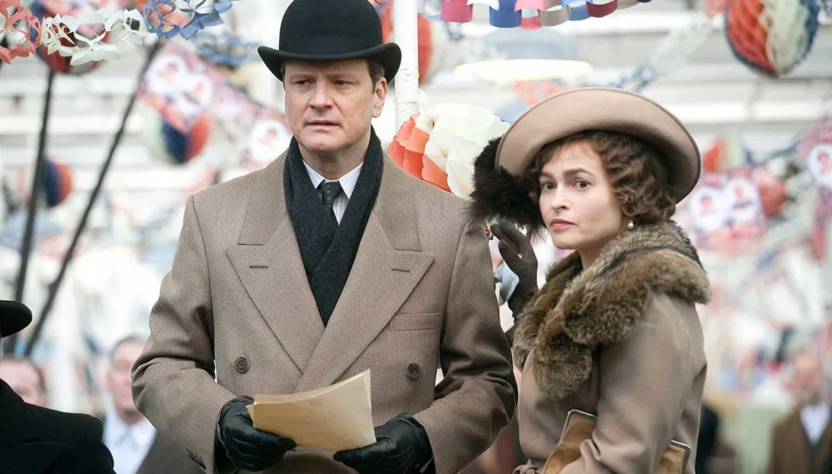 图片6:科林·费尔斯和海伦娜·伯翰·卡特在电影《国王的演讲》(2010年)中的一个场景。