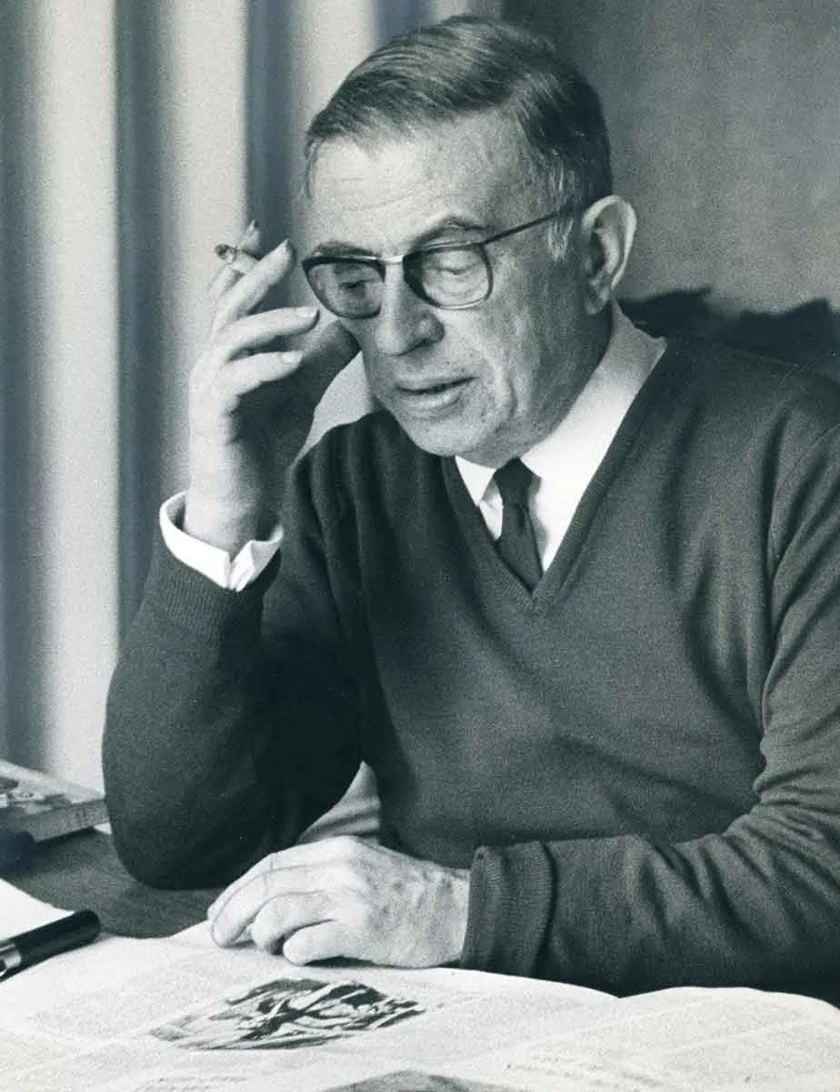 吉赛尔·弗伦德拍摄的让-保罗·萨特照片