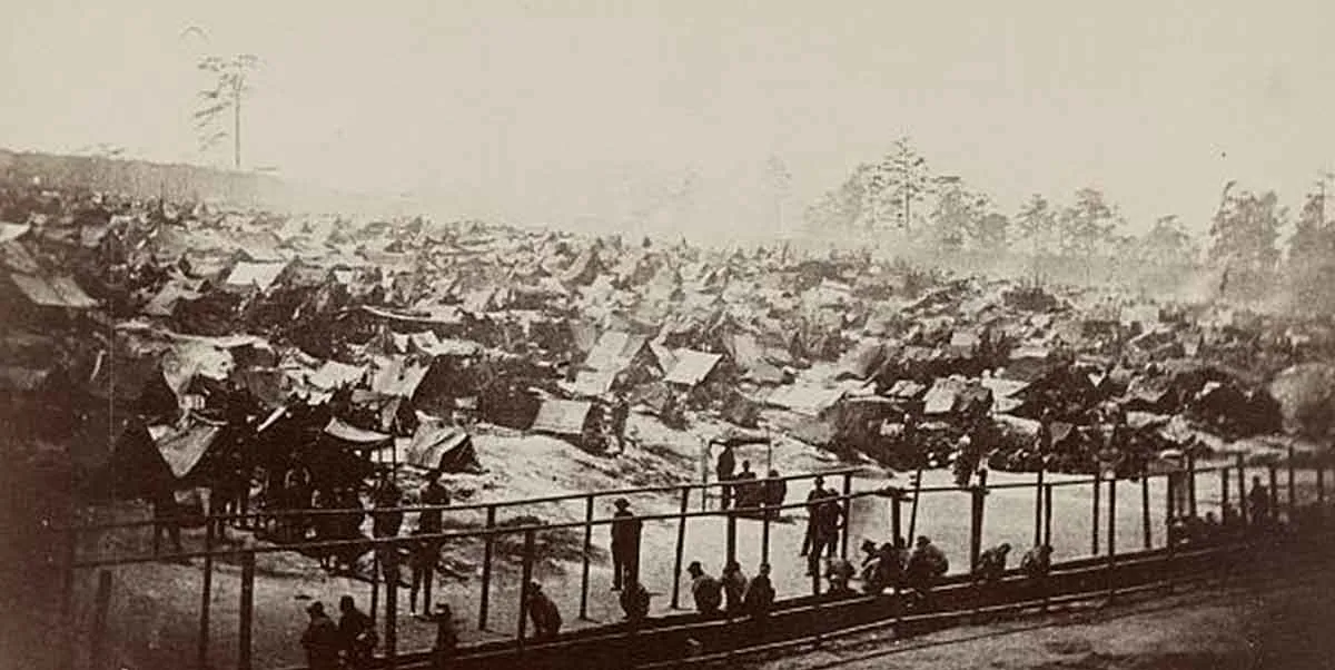 图6：佐治亚州安德森维尔邦联最大战俘营