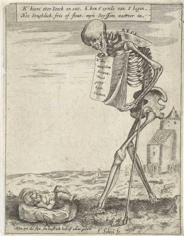 图10：弗洛伦斯·舒伊尔所绘《死亡寓言》