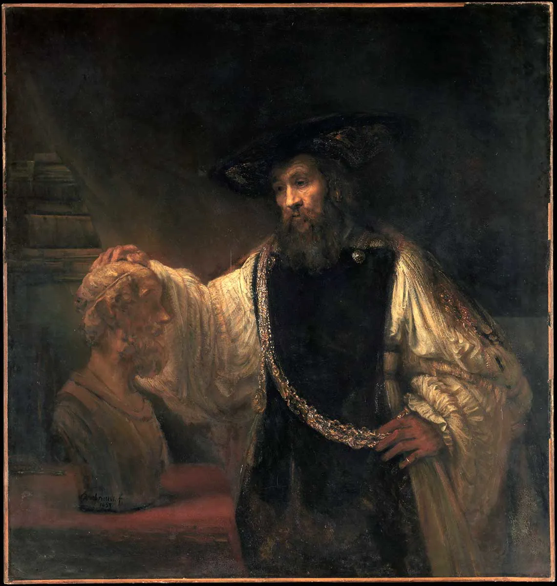 Image 27: rembrandt aristotle bust of homer